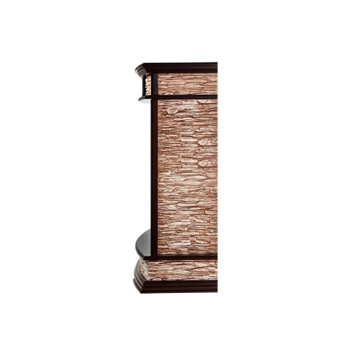 Портал Firelight Scala 30 камень сланец скалистый бурый, шпон тёмный дуб