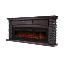 Портал Firelight Porto Long камень черный, шпон венге