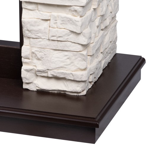 Портал Firelight Michigan 60, камень молочный, шпон темный дуб