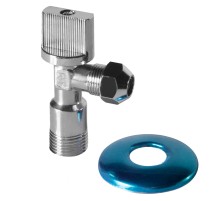 Кран шаровый угловой Royal Thermo OPTIMAL для подкл. с/т приборов 1/2"х3/8"