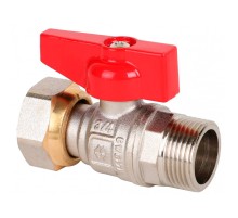 Кран шаровой латунный MVI Ду 20 PN25 нр-накидная гайка, бабочка