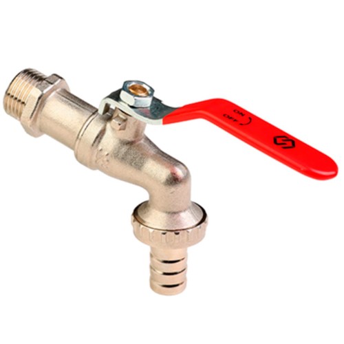 Кран шаровой латунный MVI BV.833.04 (1/2",нар-штуцер, рычаг)