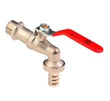 Кран шаровой латунный MVI BV.833.05 (3/4",нар-штуцер,рычаг)