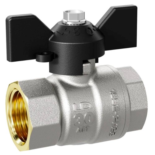 Кран шаровой латунный LD Pride 47.25.B-B.Б Ду 25 Ру 40 вн-вн, бабочка