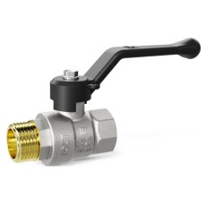 Кран шаровой латунный LD Pride 47.25.B-Н.Р Ду 25 Ру 40 вн-нр, рычаг