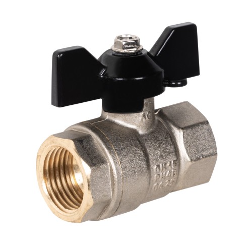 Кран шаровой латунный LD Pride 47.15.B-B.Б Ду 15 Ру 40 вн-вн, (бабочка)