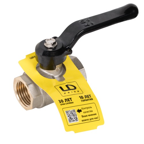 Кран шаровой латунный LD Pride 47.15.B-B.Р Ду 15 Ру 40 вн-вн, (рычаг)