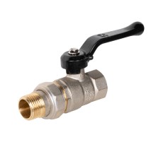 Кран шаровой латунный LD Pride 47.15.В-ГШ.Р Ду 15 Ру 40 вн-американка, (рычаг)