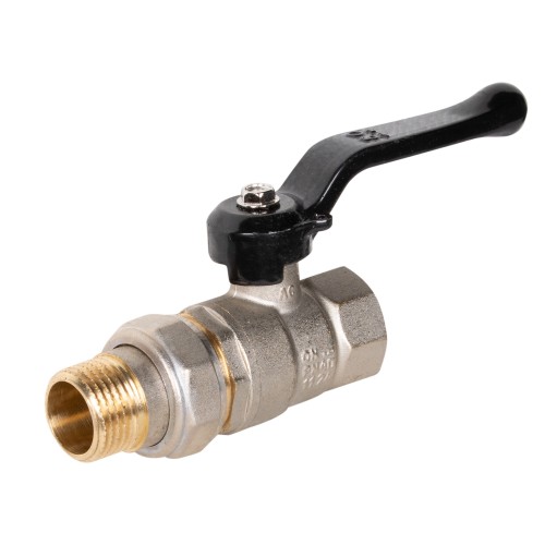 Кран шаровой латунный LD Pride 47.15.В-ГШ.Р Ду 15 Ру 40 вн-американка, (рычаг)