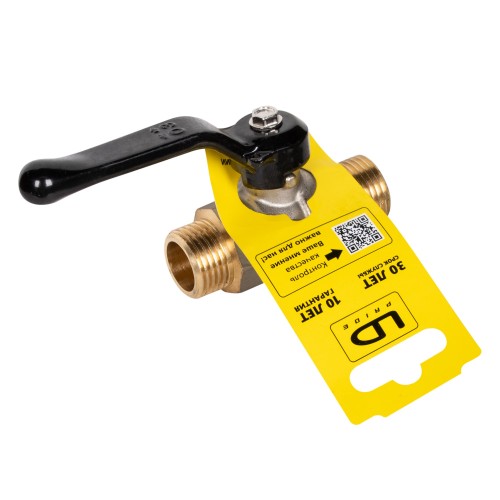 Кран шаровой латунный LD Pride 47.15.Н-Н.Р Ду 15 Ру 40 нр-нр, (рычаг)
