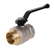 Кран шаровой латунный LD Pride 47.40.B-Н.Р Ду 40 Ру 25 вн-нр, (рычаг)