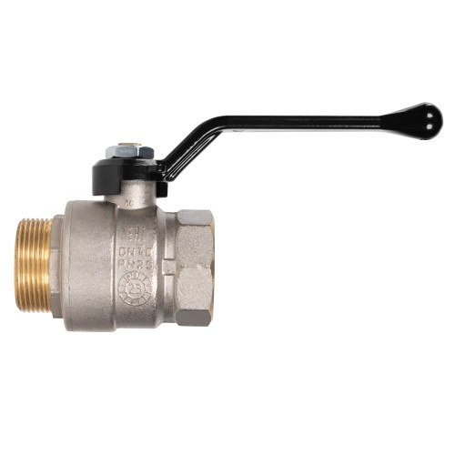 Кран шаровой латунный LD Pride 47.40.B-Н.Р Ду 40 Ру 25 вн-нр, (рычаг)