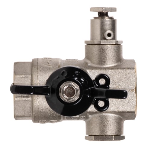 Кран шаровой латунный LD Pride 44.15.В-В.С.Б Ду15 Ру40 с дренажем и воздухоотводчиком,вн-вн(бабочка)