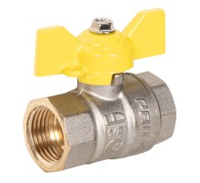 Кран шаровой латунный LD Pride 47.25.В-В.Б GAS Ду25 Ру40 (бабочка)