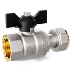 Кран шаровой латунный LD Pride 47.20.В-НкГк.Б Ду 20 Ру 40 с накидной гайкой (бабочка с биркой)