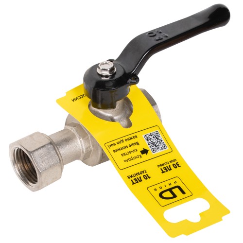 Кран шаровой латунный LD Pride 47.15.В-НкГк.Р Ду15 Ру40 с накидной гайкой (рычаг)