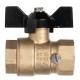Кран шаровой латунный LD Pride 44.15.В-В.2М.Б Ду15 Ру16 для манометра, вн-вн, (бабочка)