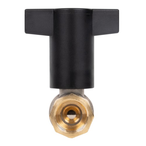 Кран шаровой латунный LD Pride47.15.В-В.ТРДу15Ру40,вн-вн,(Т-рук),(Red+Blue)