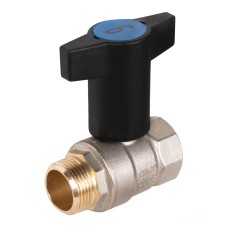 Кран шаровой латунный LD Pride 47.20.В-Н.ТР Ду20 Ру40, вн-нр, (Т-рукоятка), (red+blue)