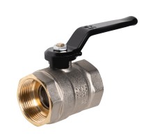 Кран шаровой латунный LD Pride 47.32.В-В.Р Ду32 Ру25 вн-вн (рычаг с бир.)