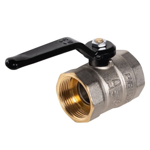 Кран шаровой латунный LD Pride 47.32.В-В.Р Ду32 Ру25 вн-вн (рычаг с бир.)