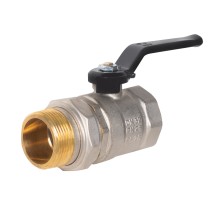 Кран шаровой латунный LD Pride 47.32.В-ГШ.Р Ду 32 Ру 25 (рычаг с бир.)