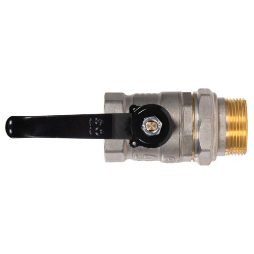 Кран шаровой латунный LD Pride 47.32.В-ГШ.Р Ду 32 Ру 25 (рычаг с бир.)