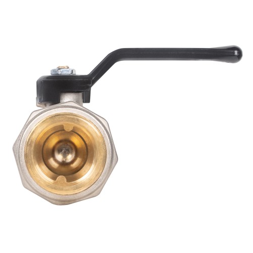 Кран шаровой латунный LD Pride 47.32.В-ГШ.Р Ду 32 Ру 25 (рычаг с бир.)