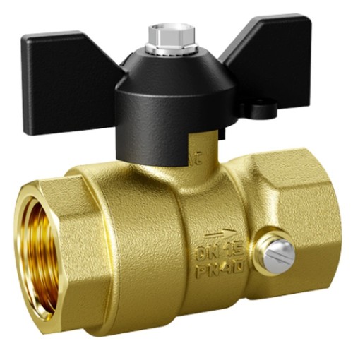 Кран шаровой латунный LD Pride 44.15.В-В.2М.Б Ду15М20Ру40 (ман.баб. с бир.)