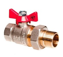 Кран шаровой ALTSTREAM полный проход c накидной гайкой бабочка 1 1/4"
