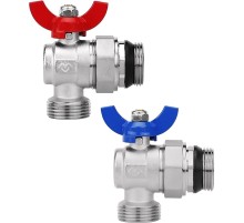 Кран шаровой VARMEGA, НР 1"x1", с разъемным соединением, для коллектор. групп, комплект_2 шт
