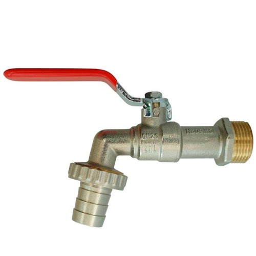Кран шаровой латунный РИДАН BVR-CR DN20 PN10 полнопроходной, с насадкой под шланг