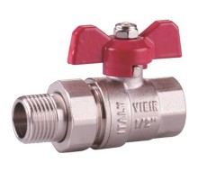 Кран ViEiR шаровый с американкой 1 1/4" НВ, кр. бабочка VR204-04