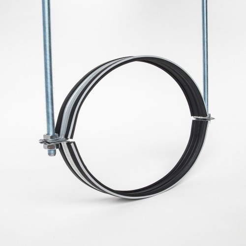 Хомут для воздуховода SHUFT с резиновым профилем 560мм (шпилька)