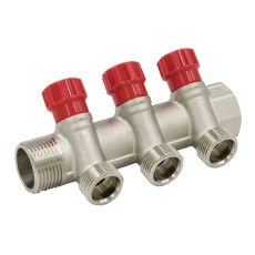 Коллектор VIEIR регулир. с вентилями 1"х3/4" 3 выхода (16/2) VR903