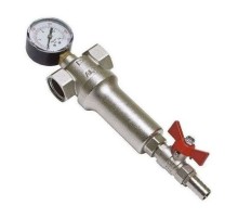 Фильтр промывной механической очистки воды с манометром В-В 3/4" 100 мкм ALTSTREAM