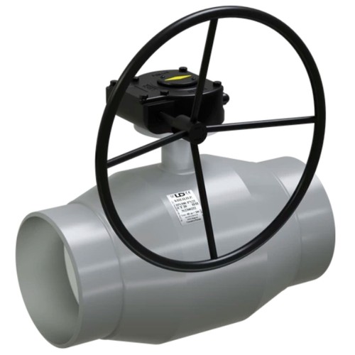 Кран шаровой стальной приварной LD Ду200 Ру25 полнопроходной, с редуктором