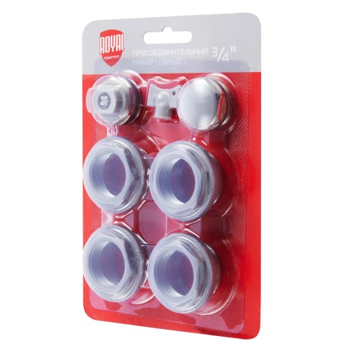 Набор присоединительный Royal Thermo 3/4'' silver