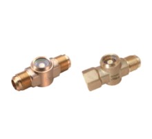 Стекло смотровое РИДАН с патрубками под пайку и индикаторами влажности SGP 12s N