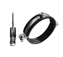 Мет.оцин. хомут с резиновой прокладкой, болтом и дюбелем 1/2" (20-24мм)