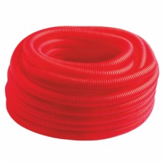 Труба гофрированная MVI Ду20 (внутр.18мм), красная (бухта 50м)