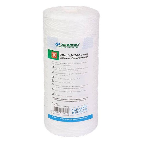 Картридж веревочный для механической очистки воды ДЖИЛЕКС ЭФН 112/250-10мкм (10 ББ)