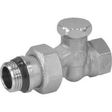 Клапан отсечной Giacomini R16TG для радиатора 1/2" ВН, прямой, Kvs-1.55м3/ч