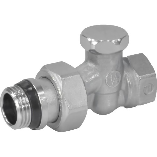 Клапан отсечной Giacomini R16TG для радиатора 1/2" ВН, прямой, Kvs-1.55м3/ч