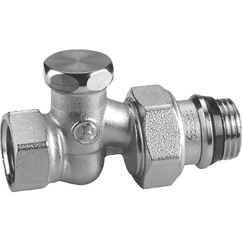 Клапан отсечной Giacomini R16TG для радиатора 1/2" ВН, прямой, Kvs-1.55м3/ч