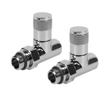 Набор дизайн-вентилей PIANO, прямой (хром) 1/2"