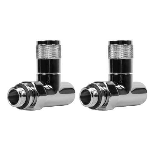 Набор дизайн-вентилей PIANO, прямой (хром) 1/2"