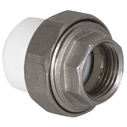 Муфта TEBO бел. PP-R комбин. разъемная (Американка) 32х1 1/4" ВР O-ring