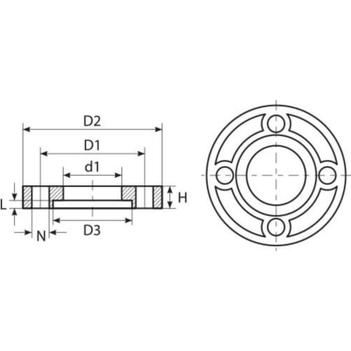 Фланец TEBO бел. PP-R пластиковый 110 (110 PN10/Ду 100), арт. 030090907