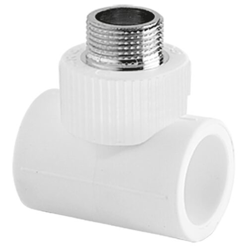 Тройник TEBO бел. PP-R комб. 25х3/4" НР (10/80), арт. 030040506